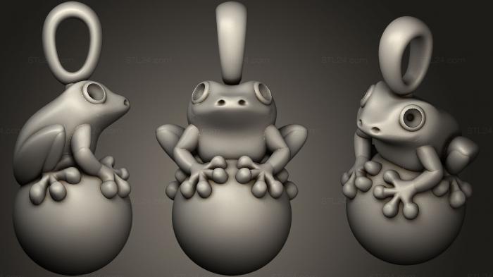 Статуэтки животных (Лягушка, STKJ_0979) 3D модель для ЧПУ станка